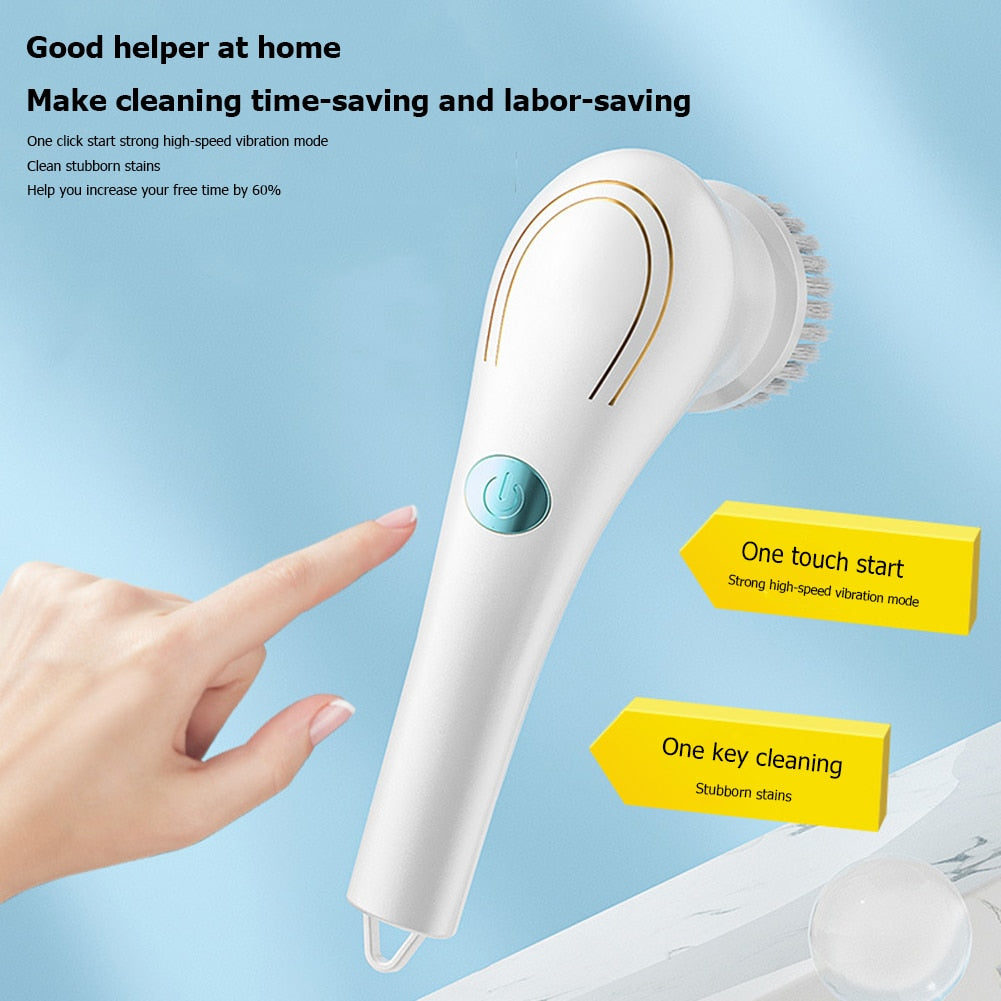 5-in-1 Multifunctional Electric Cleaning Brush Tool USB Charging